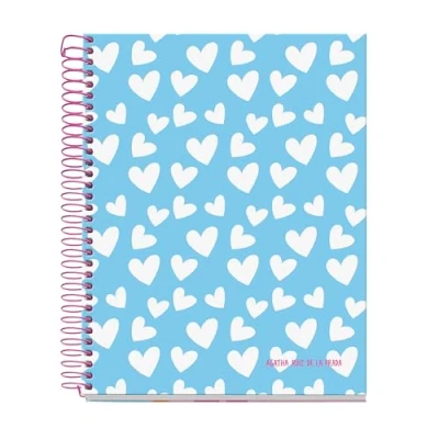 Image of Miquelrius A5 notebook, ruled 7 mm, hardcover notebook with 120 micro perforated sheets, 4 colours to organize, Extra Opaque paper 70 g/m², 2 holes for filing