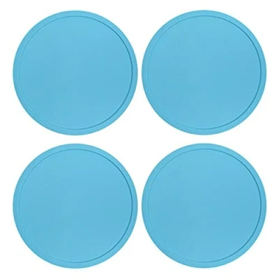 Image of Walgreen® Drink Coasters Set of 4,Premium Rubber Silicone Non Slip Washable Place Mat For Hot Coffee Tea Mug Pads 4 Pack (Blue)