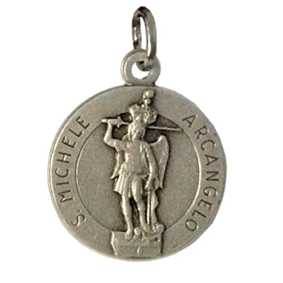 Image of SAINT MICHALE THE ARCHANGEL MEDAL (STATUE VENERATED IN SANCTUARY OF SAN MICHAEL) 100% MADE ITALY