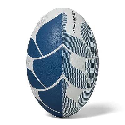 Image of Canterbury Thrillseeker Play Rugby Ball, White/Blue, 4