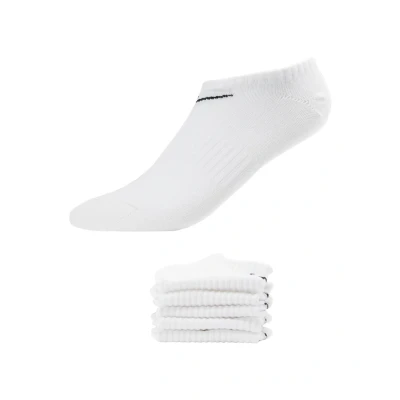 Image of Nike Performance Everyday Lightweight 6 PACK Trainer socks, Size: 5 8, White/black