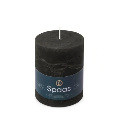 Image of Spaas Rustic Pillar Candle 80/110 mm 65h, Black