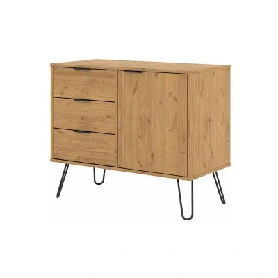 Image of Core Products Augusta Pine Small Sideboard with 1 Door, 3 Drawers