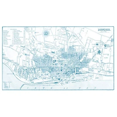 Image of Artery8 Map 1888 Dundee City Scotland Plan Chart Large XL Wall Art Canvas Print