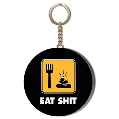 Image of Gift Insanity EAT SHIT 45mm LONG CHAIN KEYRING BOTTLE OPENER