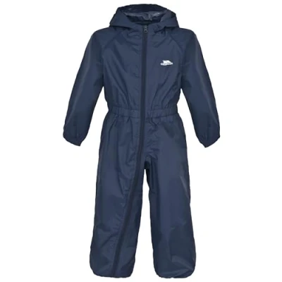 Image of Trespass Unisex Kids Button Rain Suit, Navy, 3 4 Years UK