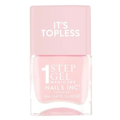 Image of Nails Inc It&#039;s Topless Gel Nail Polish, 4 in 1 Base Coat, Treatment, Color &amp; Top Long Lasting, Strong, Chip Free Nails, Glossy Salon Quality Manicure At Home, Vegan, Cruelty Free, Shade Dakota