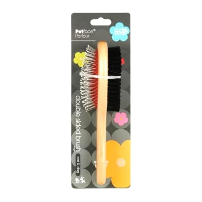 Image of Petface Double Sided Wooden Brush, L (Pack of 1)