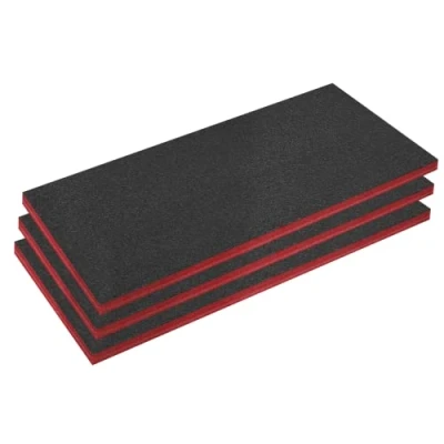Image of Sealey Easy Peel Shadow Foam® Red/Black 50mm Pack of 3