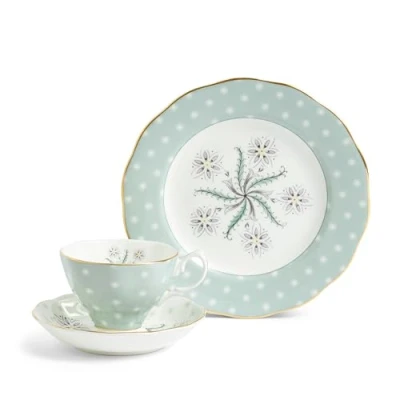 Image of Royal Albert 1072626 TeaSet, Fine Bone China, 100 Years Teacup Saucer, Plate