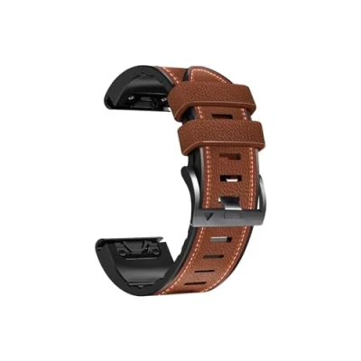 Image of Quickfit 22mm watch Strap，For Garmin MARQ Adventurer 2 Athlete Golfer Captain Aviator Gen Band Bracelet Wristband (Color : Brown, Size For (Gen 2))