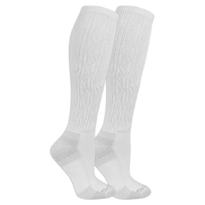 Image of Dr. Scholl&#039;s Women&#039;s Advanced Relief 2 Pair Knee High Socks Casual, White, One Size (Pack of 2)