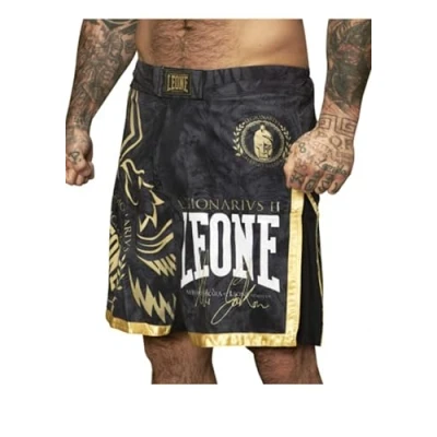 Image of LEONE 1947, Legionarivs II MMA Shorts, Unisex Adult, Black, XL, AB790