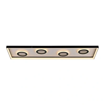 Image of Paul Neuhaus LED ceiling lamp Dune, 100cm, black, CCT, dimmable.