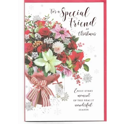 Image of Christmas Card For Special Friend 23 x 15 Cm (9 6 inches) A at Flowers