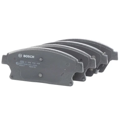 Image of BP1356, E190R0110751644 Brake pad set BOSCH 0 986 494 434 Low Metallic with acoustic wear warning anti squeak plate, mounting manual