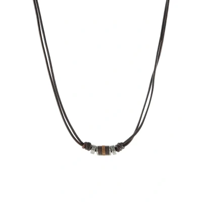 Image of Fossil Necklace, Men&#039;s, Size: One Size, Dunkelbraun