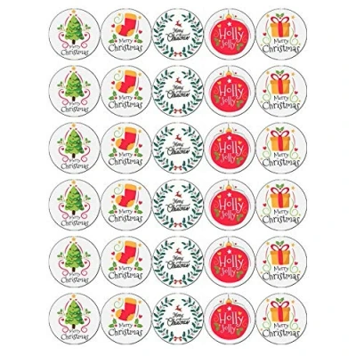 Image of 30 Christmas Xmas Santa Cupcake Toppers Edible Wafer Paper Fairy Cake Birthday Cakes