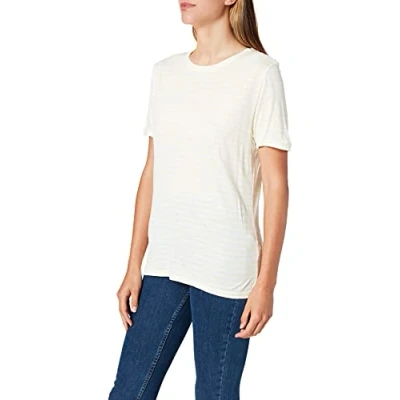 Image of NA KD Striped Viscose Tee, Yellow White Stripes, XX Small