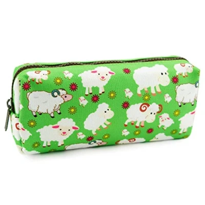 Image of LParkin Cute Sheep Pencil Case Canvas Pen Bag Pouch Stationary Gadget Makeup Cosmetic Kawaii Box