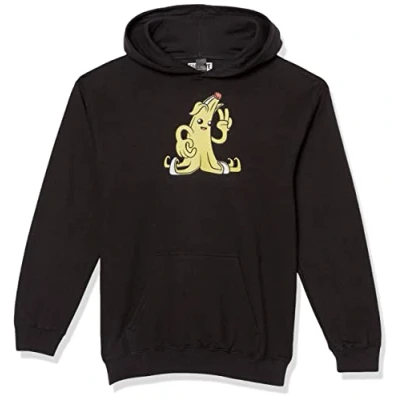 Image of Fortnite Kids&#039; Peely Peace Youth Pullover Hoodie, Black, Medium