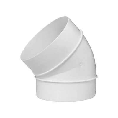 Image of 100mm / 4 Inch Duct Connector 45 Degree Elbow Round PVC Ducting Ventilation Pipe, Hose, Bend, Tube