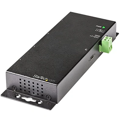 Image of StarTech.com 4 Port USB C Hub 10Gbps Metal Industrial 2x &amp; A ESD Surge Protection or Host Self Powered Mountable 3.1 Gen 2 Type (HB31C2A2CME)