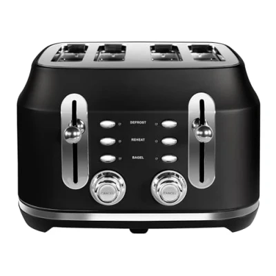 Image of Rangemaster RMCL4S201BK Classic 4 Slice Toaster Black
