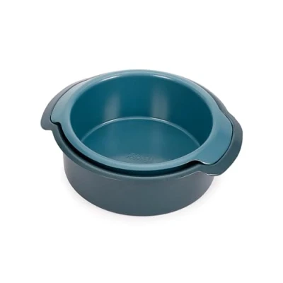 Image of Joseph Nest™ Bake Set of 2 Non Stick Round Cake Tins, 23cm &amp; 20cm, Carbon Steel, Easy Pull Handles, Stackable, Space Saving Design, 10 Year Guarantee