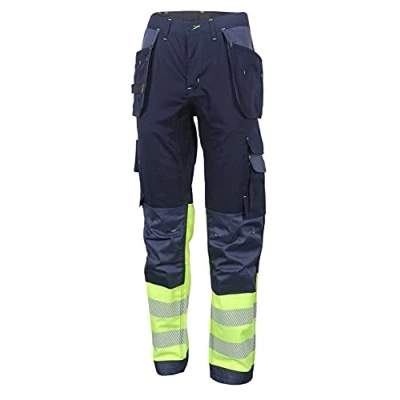 Image of Hivis Two Tone Trousers Saturn Yellow / Navy 28 Tall