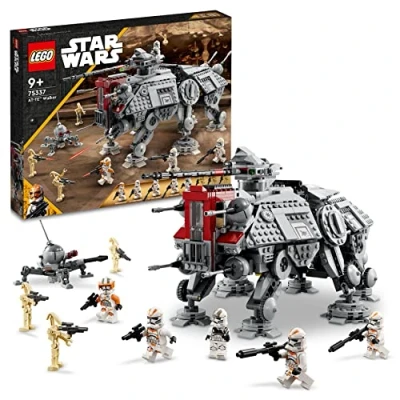 Image of LEGO Star Wars AT TE Walker Poseable Toy, Revenge of the Sith Set, Gift for Kids, Boys &amp; Girls, with 3 212th Clone Troopers, Dwarf Spider Battle Droid Figures 75337