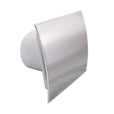 Image of Bathroom Extractor Fan 100mm4&quot; EI 100H with Humidity Smooth Chrome Finish Panel