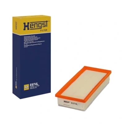 Image of 46741119 Air Filter HENGST E674L 60mm 135mm 307mm Insert ALFA ROMEO: 147, GT