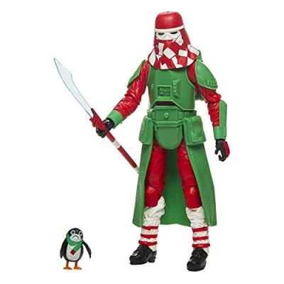 Image of Star Wars F1204 hasbro Black Series SnowTrooper Holiday Edition Action Figure with Accessories