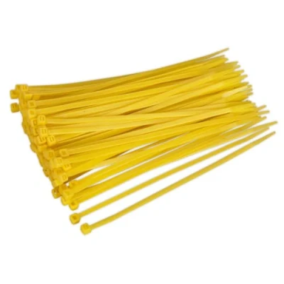 Image of Sealey Cable Tie 200 x 4.4mm Yellow Pack of 100
