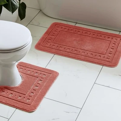 Image of Catherine Lansfield Armoni 2 Piece Bath Set, Terra