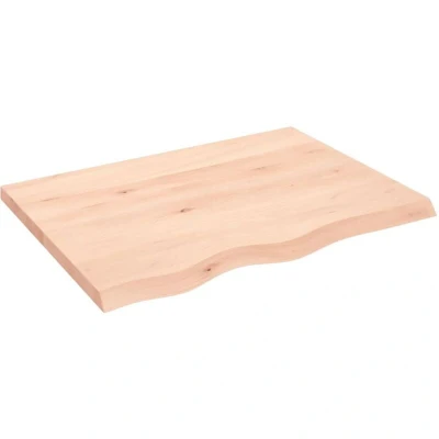 Image of vidaXL Wall Shelf 80x60x(2 4) cm Untreated Solid Wood Oak