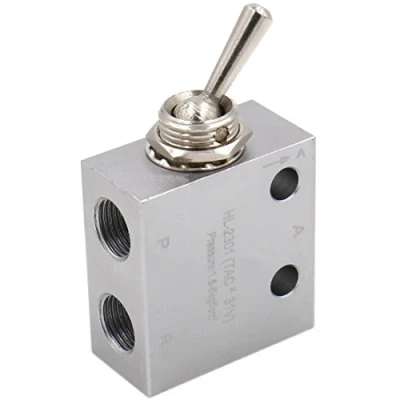 Image of Heschen Pneumatic Knob switch valve HL 2301 PT1/8 3 way 2 position Normally Closed