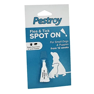Image of Guaranteed4Less PESTROY SPOT ON Puppy Small Dogs Flea Tick Repel Safe Treatment Pet (1 Packet)