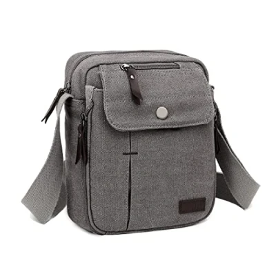 Image of Kono Man Bag Small Canvas Messenger Men Shoulder Bags Travel Organizer Satchel Multi Pockets Sling Cross Body