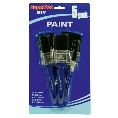 Image of Supadec Paint Brush Set&quot;0.5&quot;/12Mm, 1&quot;/25Mm, 5 Piece