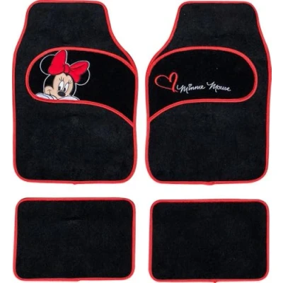 Image of Disney Tappetini Car in Moquette Universal Mats with Minnie Mouse Embroidery, 1
