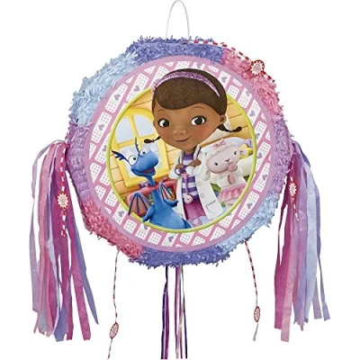 Image of Unique Party 47371 Disney Doc McStuffins Pinata, Pull String