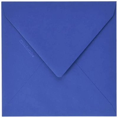 Image of Clairefontaine Ref 5648C Pollen Envelopes (Pack of 20) 140 x 140mm Sized, 120gsm Paper, Gummed Seal, Inkjet &amp; Laser Printer Compatible, Acid Free Night Blue