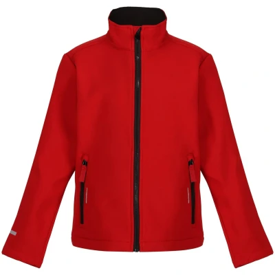 Image of Regatta Professional Boys Kids&#039; Ablaze 2 layer Softshell Jacket, Classic Red Black, 9 10 Years EU
