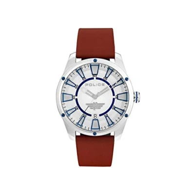 Image of Police Mens Analogue Classic Quartz Watch with Leather Strap 15413JS/04