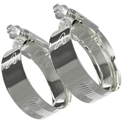 Image of 2 Pack 11mm &gt; 16mm Worm Drive Jubilee Type Hose Pipe Clips Zinc Plated