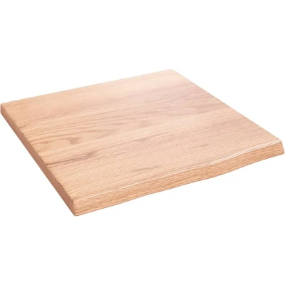 Image of vidaXL Bathroom Countertop Light Brown 40x40x2 cm Treated Solid Wood