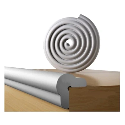 Image of Table Edge and Corner Guards For Baby, Baby Proofing Soft Protectors,Furniture Tables Child Proof Bumpers, Pre Taped Cushions (Grey)