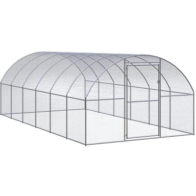 Image of vidaXL Outdoor Chicken Coop 3x6x2 m Galvanised Steel